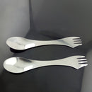 3in 1 Spork Hiking Travel Camping Utensil Combo Gadget Metal Spoon Fork New ewrr