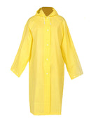 Yellow Clear Raincoat Jacket Poncho Rain Coat EVA Rainwear Hooded Waterproof