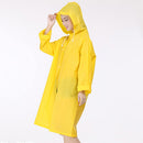 Women Men Poncho Rainwear Hooded EVA Raincoat Clear Button Waterproof One size