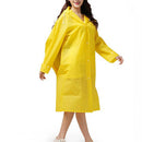 Yellow Clear Raincoat Jacket Poncho Rain Coat EVA Rainwear Hooded Waterproof