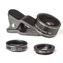 3in1 HD Phone Camera Lens Telescope Fisheye Wide Macro Lens for Phone