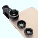 3in1 HD Phone Camera Lens Telescope Fisheye Wide Macro Lens for Phone