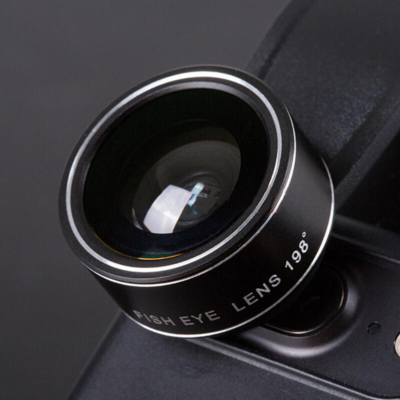 3in1 HD Phone Camera Lens Telescope Fisheye Wide Macro Lens for Phone