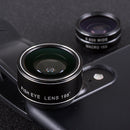 3in1 HD Phone Camera Lens Telescope Fisheye Wide Macro Lens for Phone