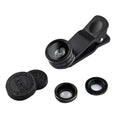 3in1 HD Phone Camera Lens Telescope Fisheye Wide Macro Lens for Phone