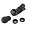 3in1 HD Phone Camera Lens Telescope Fisheye Wide Macro Lens for Phone