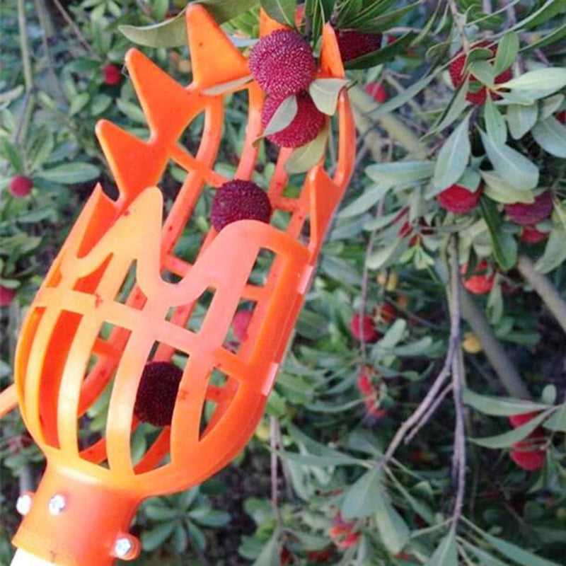 1*Plastic Orange Fruit Picker without Pole Fruit Catcher Gardening Picking Tool