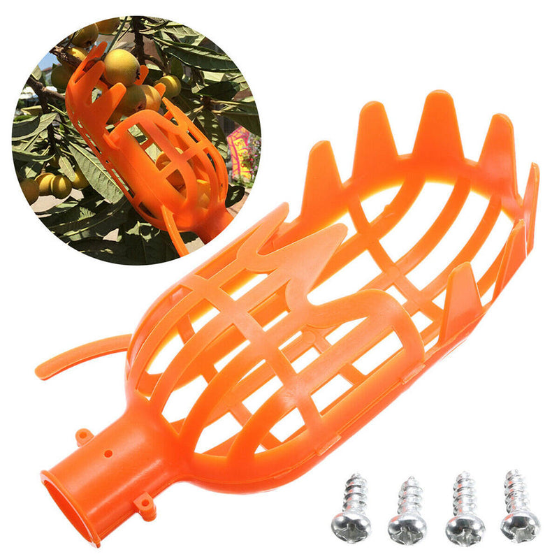 1*Plastic Orange Fruit Picker without Pole Fruit Catcher Gardening Picking Tool