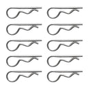 10 pcs Marine Stainless Steel R Retaining Clip Spring Cotter Pin 1.2mm x 22mm