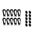 20 Pcs/set Plastic 5mm Shock Bungee Cord Hook Black Newest Useful