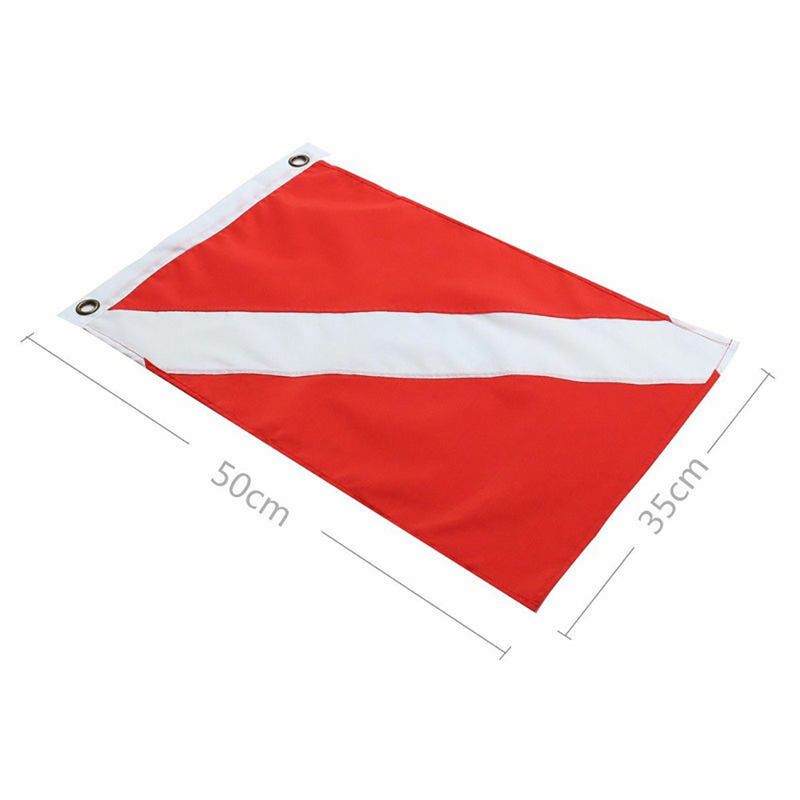 1 x Diver Down Boat Flag Marker for Scuba Diving Snorkeling 50x35cm Newest Use