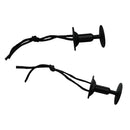 2 x Black Plastic Board Surfboard Surf Leash Plug with 12cm cord string New Hot