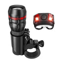 Metal + Plastic Led Bicycle Bike Front Rear Light Set Headlight Taillight Lamps