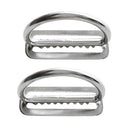 Heavy Duty Scuba Dive 316 Stainless Steel Keeper Clip & Bent D Ring New