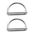 Heavy Duty Scuba Dive 316 Stainless Steel Keeper Clip & Bent D Ring New
