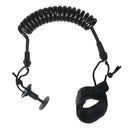 1Pcs Adjustable Surf Board Coiled Bicep Wrist Leash with Plug Black New Hot