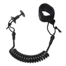 1Pcs Adjustable Surf Board Coiled Bicep Wrist Leash with Plug Black New Hot