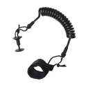 1Pcs Adjustable Surf Board Coiled Bicep Wrist Leash with Plug Black New Hot
