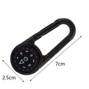 1 * Multifunction Camping Mini Carabiner w/Keychain Compass Thermometer Best