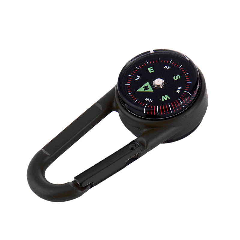 3 in 1 Compass Thermometer Outdoor Hiking Survival Carabiner Key Ring