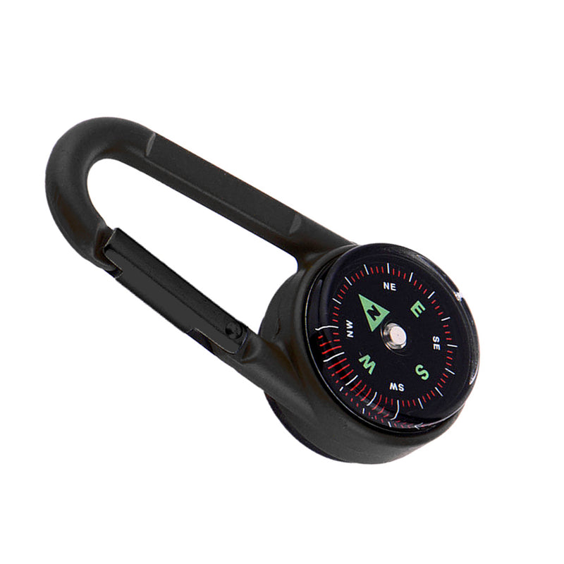 1 * Multifunction Camping Mini Carabiner w/Keychain Compass Thermometer Best