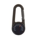1 * Multifunction Camping Mini Carabiner w/Keychain Compass Thermometer Best