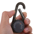 Outdoor Survival Tool Key Chain Outdoor Camping Compass Thermometer Carabiner