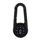 Outdoor Survival Tool Key Chain Outdoor Camping Compass Thermometer Carabiner