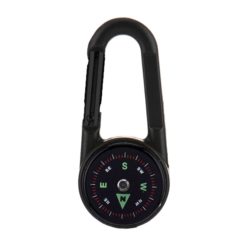 3 in 1 Compass Thermometer Outdoor Hiking Survival Carabiner Key Ring