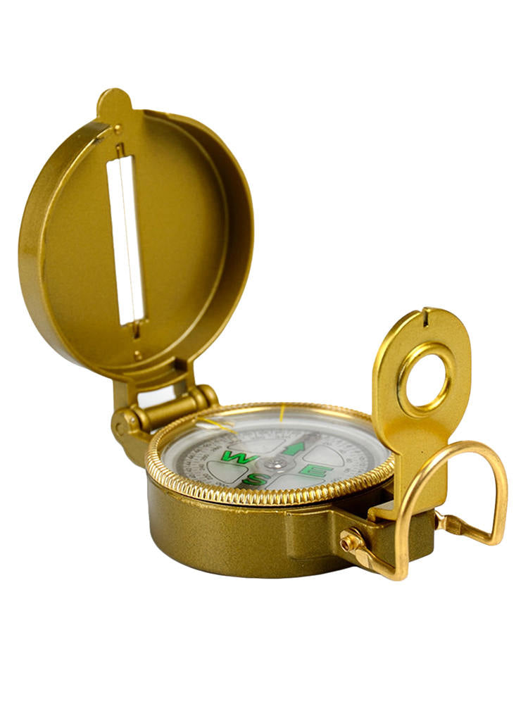 1 pc Compasses Folding Lens Compass Portable Multifunction Compass Yellow New