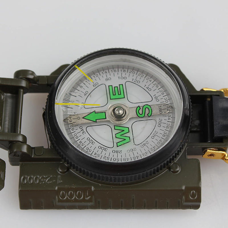 1 PC Folding Compass Portable Military Multifunction Metal shell Compass