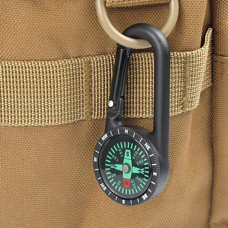 Mini Portable Carabiner Compass Metal Snap Hook for Hiking camping Outdoor Sport