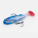 3pcs Artificial Silicone Fishing Lure Hook Soft Bait Lead Jig Head Tackle 8cm