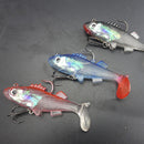 3pcs Artificial Silicone Fishing Lure Hook Soft Bait Lead Jig Head Tackle 8cm