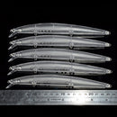 5pcs Unpainted Crankbait Fishing Lure Body Transparent Blank Fish Lures 18.5cm