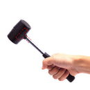 Non-elastic Black Rubber Hammer Tile Hammer & Round Head + Non-slip Handle