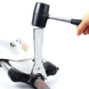 Non-elastic Black Rubber Hammer Tile Hammer & Round Head + Non-slip Handle