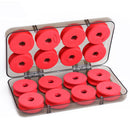 16x Details about  Red Foam Fishing Line X16 Coil Reels with Plastic Box Hot