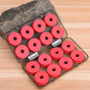Details about  Red Foam Fishing Line X16 Coil Reels with Plastic Box Case