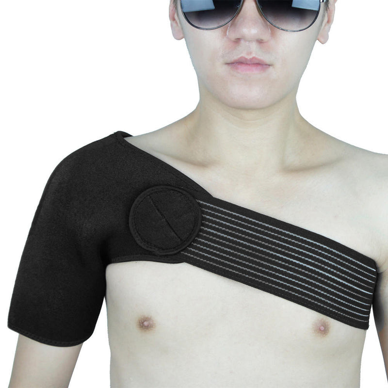 1x Adjustabl Gym Sports Single Shoulder Brace Support Strap Wrap Bandage Hot