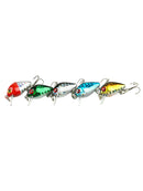 5pcs Minnow Fishing Lures Artificial Hard Baits Bass Fish Tackle Random Color