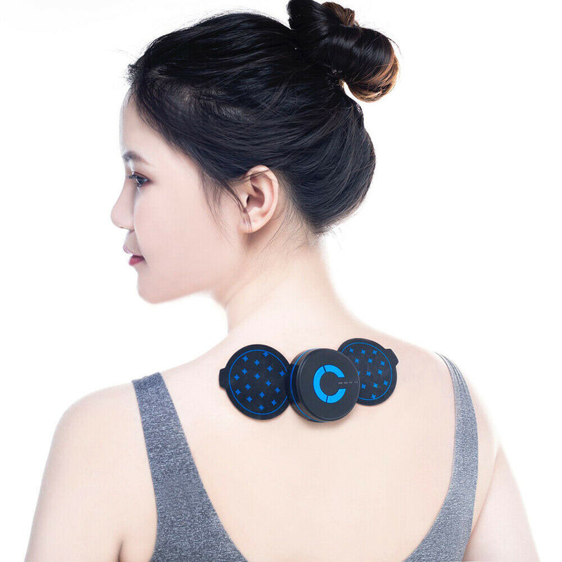 1 Pc Mini Electric Neck Back Massager Pad Cervical Massage Stimulator Pain