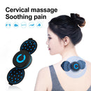 1 Pc Mini Electric Neck Back Massager Pad Cervical Massage Stimulator Pain