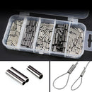 Aluminum Single Barrel Crimp Sleeves Fishing Line Tube Connector for Leader Rigs