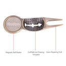 1 pc Aluminum Alloy Divot Tool Putting Green Lawn Repair Golf Gift Ball Marker