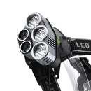 1 PC USB Rechargeable 3T6-2XPE LED Headlamp Headlight Torch Waterproof Practical