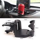 Car Dual Cup Holder Center Console Carbon Fiber Look Water Bottle Drink Holder