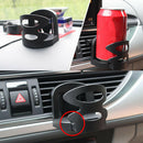 Car Dual Cup Holder Center Console Carbon Fiber Look Water Bottle Drink Holder