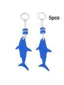 5x Shark Safety Floating Keychain Key Ring Yachting Sailing Swimming Fishing