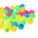 50x Colorful Number Ping Pong Balls Table Tennis Ball Professional Entertainment